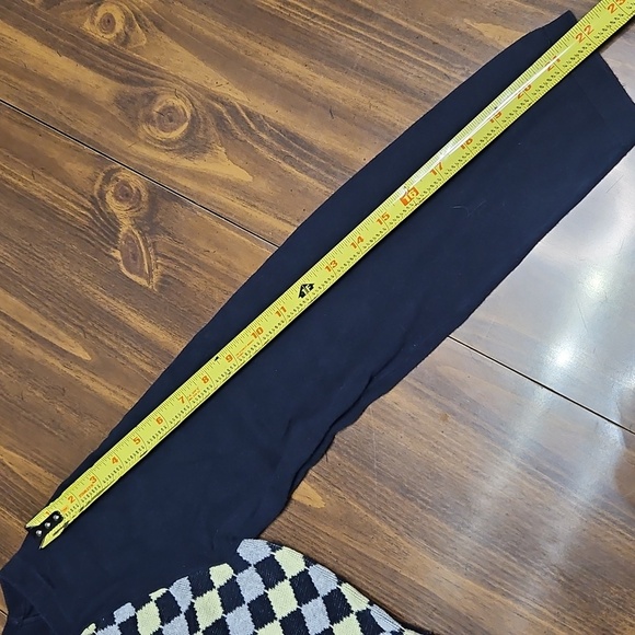 LOFT Navy and Cream Geometric Sweater - Picture 9 of 9